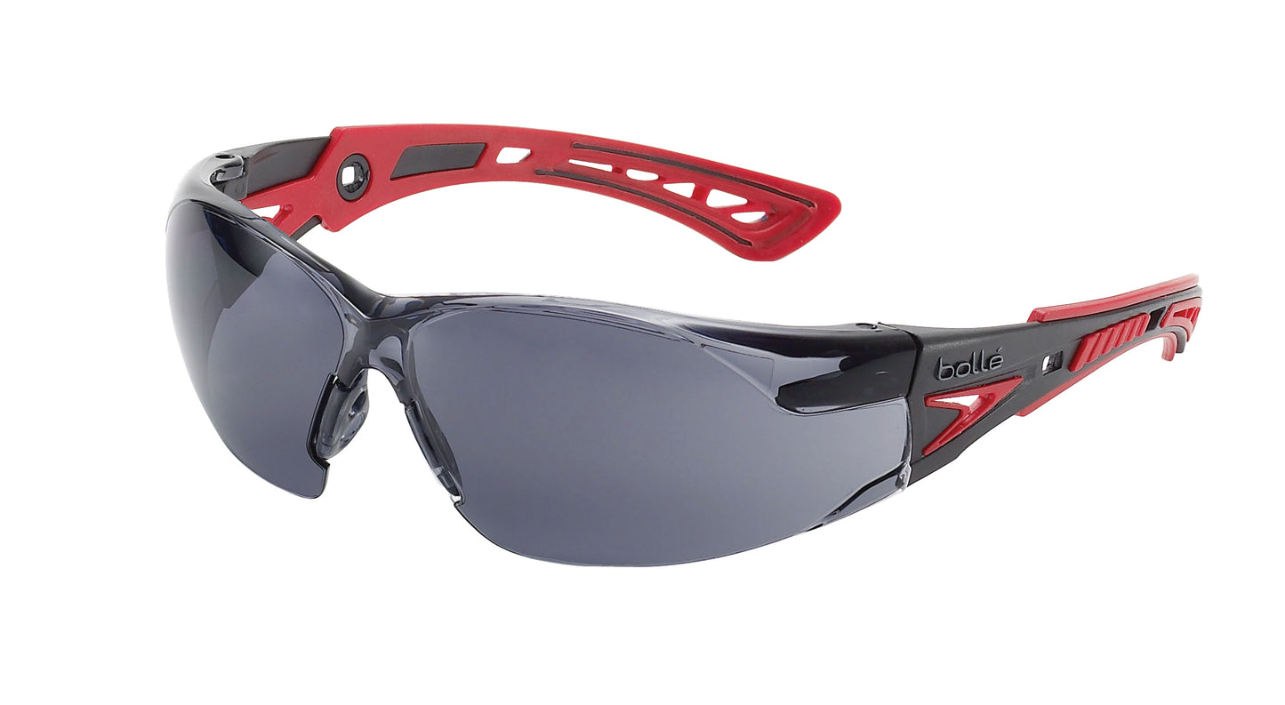 Bollé Rush+ Platinum AS/AF Safety Glasses Smoke