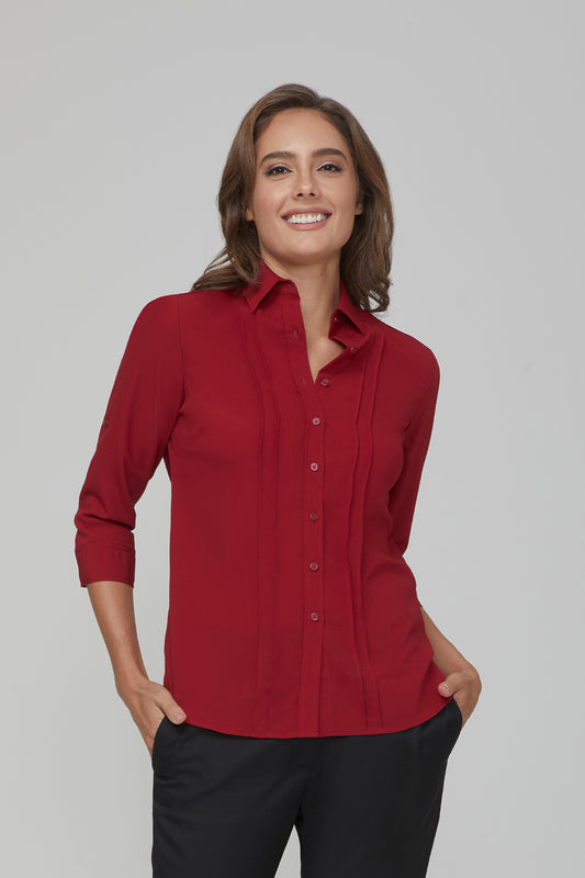 City Collection Womens Sophia 3/4 Shirt - 2215