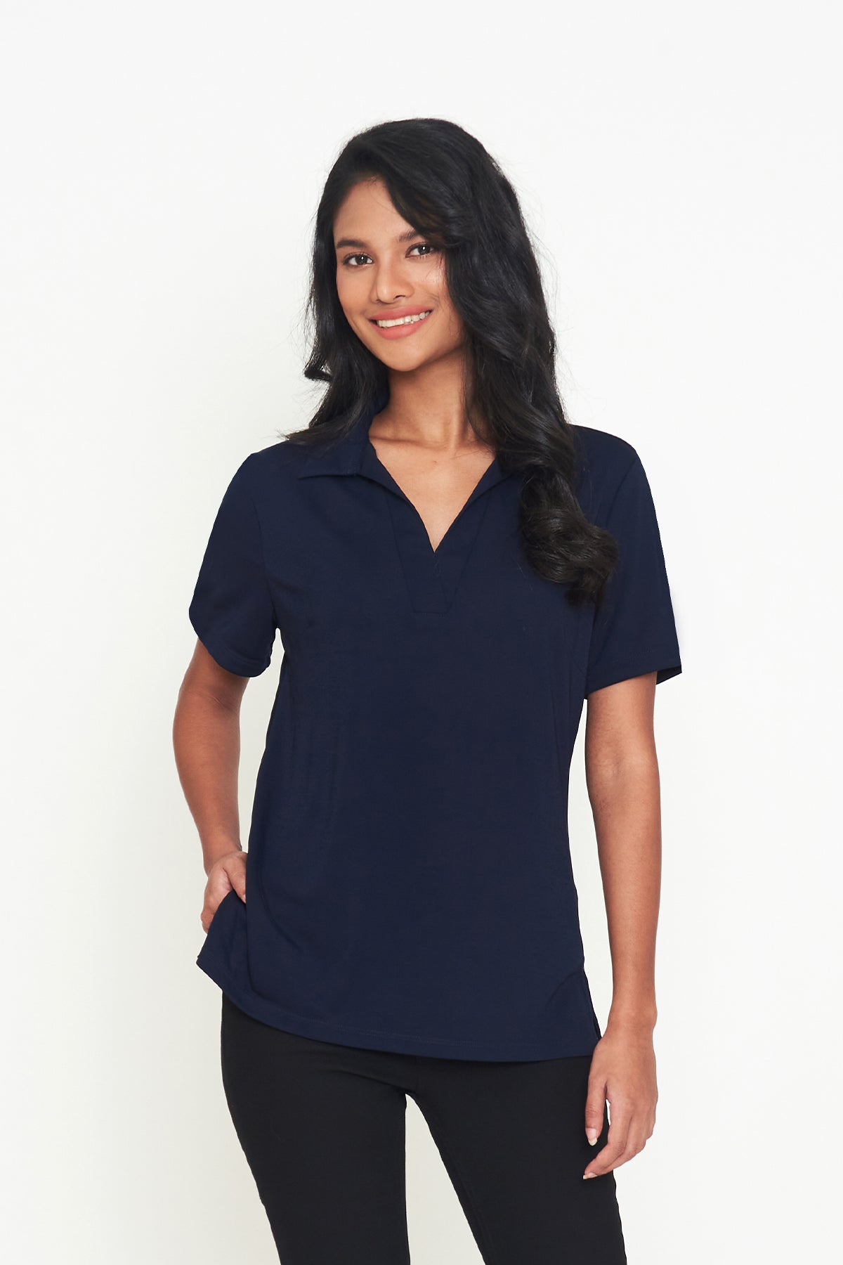 City Collection Ella S/S Detail Polo - 2274