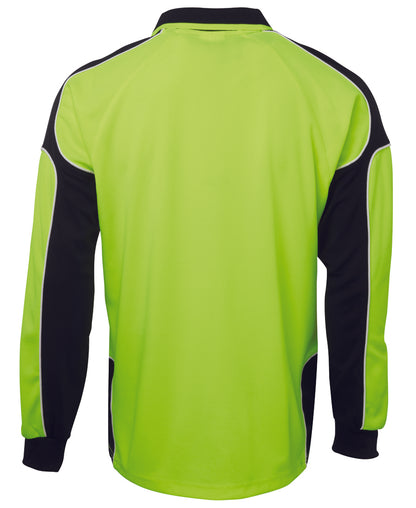 JB's Wear Hi Vis L/S Arm Panel Polo - 6AP4L