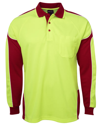 JB's Wear Hi Vis L/S Arm Panel Polo - 6AP4L