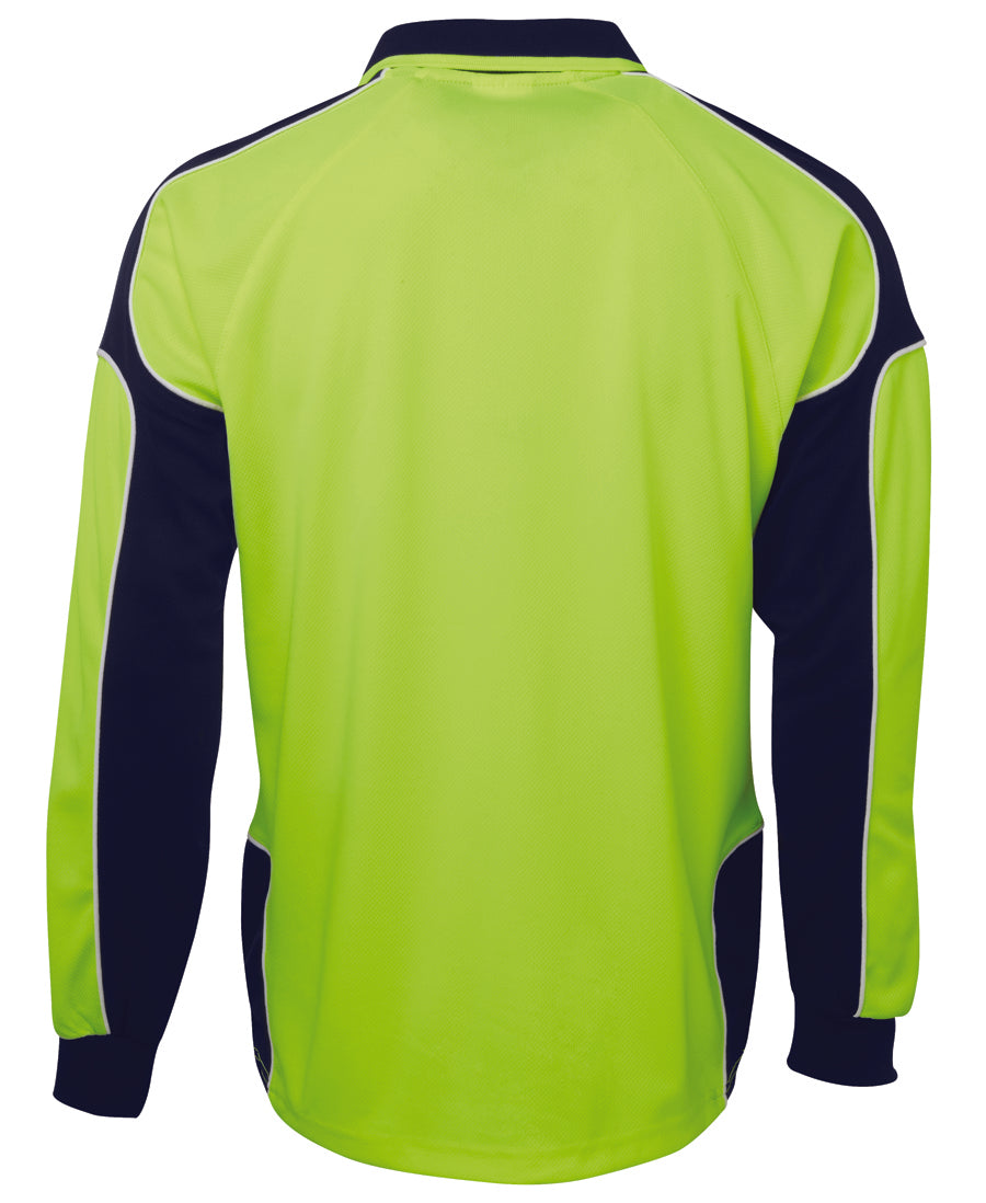 JB's Wear Hi Vis L/S Arm Panel Polo - 6AP4L