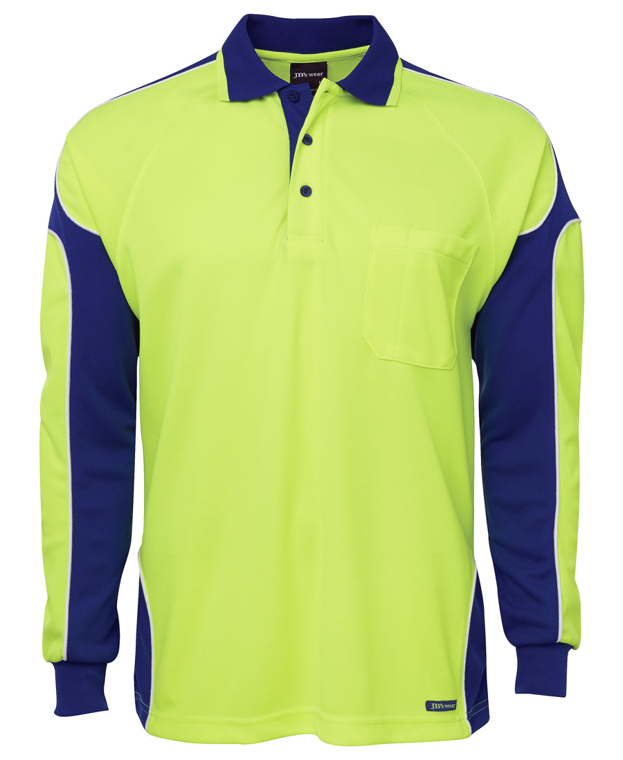 JB's Wear Hi Vis L/S Arm Panel Polo - 6AP4L