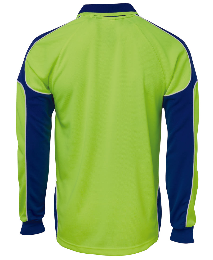 JB's Wear Hi Vis L/S Arm Panel Polo - 6AP4L