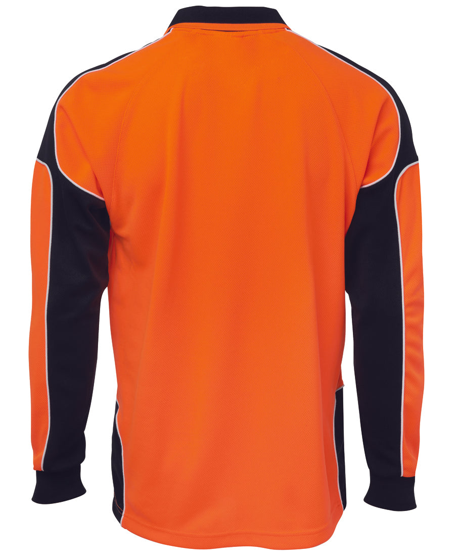 JB's Wear Hi Vis L/S Arm Panel Polo - 6AP4L