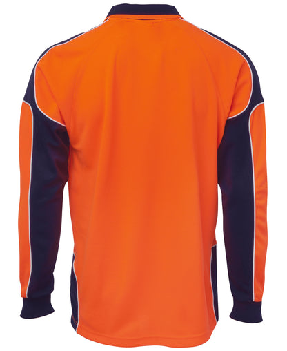 JB's Wear Hi Vis L/S Arm Panel Polo - 6AP4L