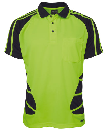 JB's Wear Hi Vis S/S Spider Polo - 6HSP