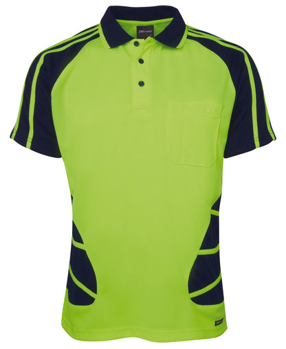 JB's Wear Hi Vis S/S Spider Polo - 6HSP