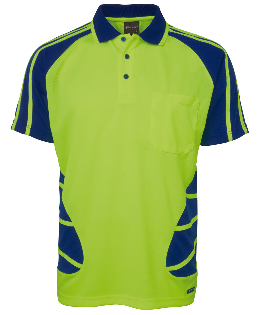 JB's Wear Hi Vis S/S Spider Polo - 6HSP