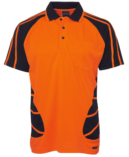 JB's Wear Hi Vis S/S Spider Polo - 6HSP