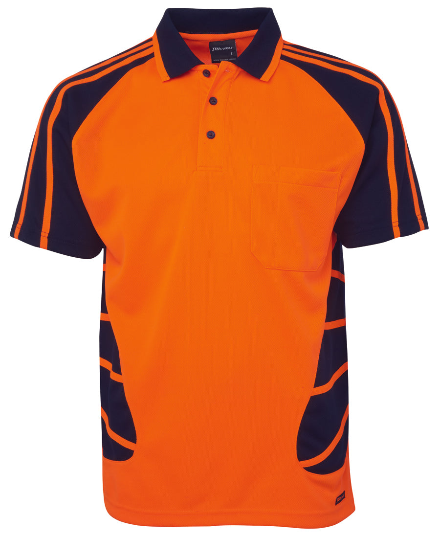 JB's Wear Hi Vis S/S Spider Polo - 6HSP