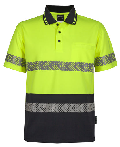 JB's Wear Hi Vis S/S Segmented Tape Polo - 6HSST