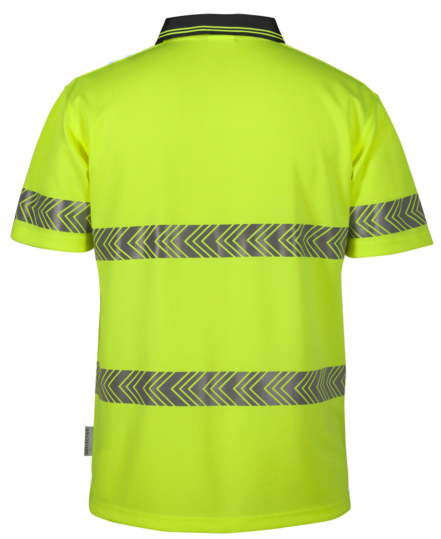 JB's Wear Hi Vis S/S Segmented Tape Polo - 6HSST