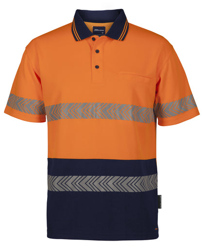 JB's Wear Hi Vis S/S Segmented Tape Polo - 6HSST