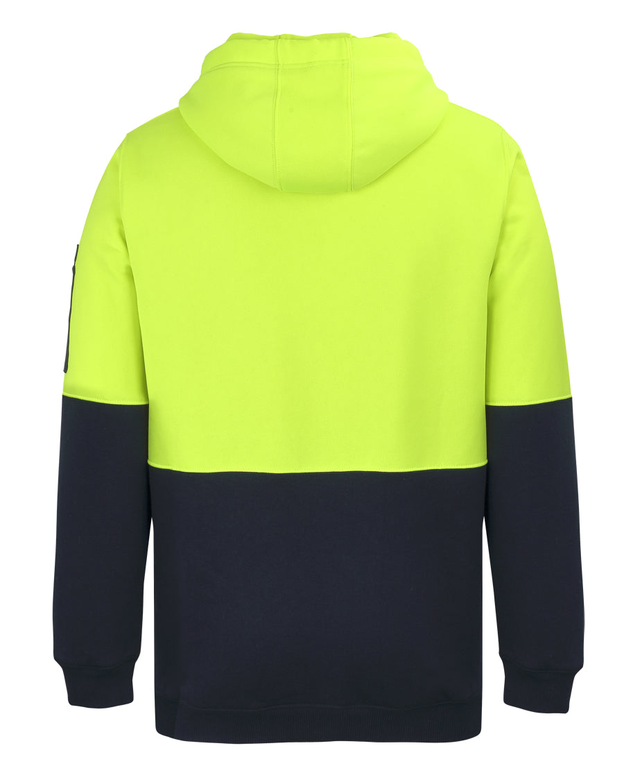 JB's Wear Hi Vis 1/2 Zip Fleecy Hoodie - 6HVHZ