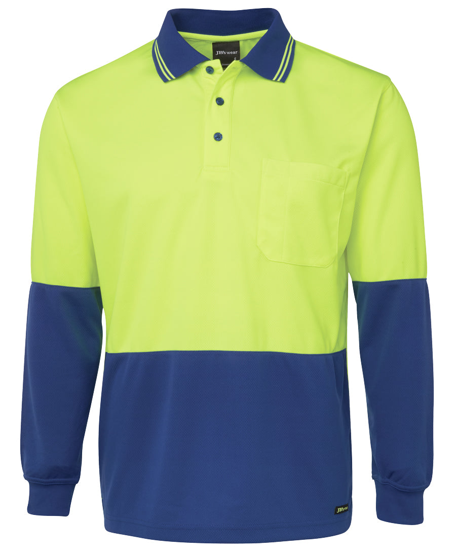 JB's Wear Hi Vis L/S Trad Polo - 6HVPL