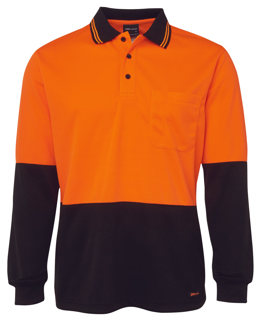 JB's Wear Hi Vis L/S Trad Polo - 6HVPL