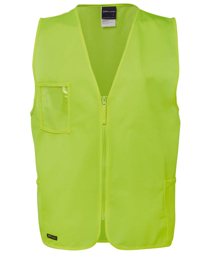 JB's Wear Hi Vis Zip Safety Vest - 6HVSZ