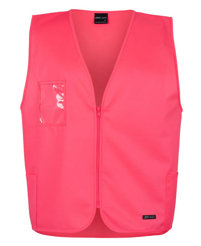 JB's Wear Hi Vis Zip Safety Vest - 6HVSZ