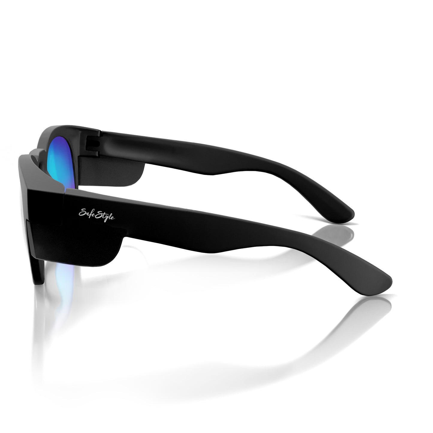 SafeStyle Cruisers Matte Black Frame/Mirror Blue Polarised UV400