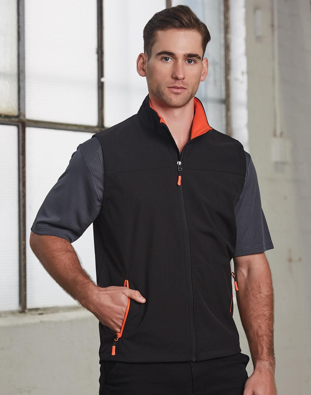 Winning Spirit Mens Softshell Contrast Vest - JK45