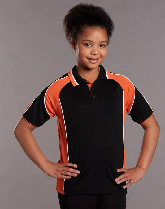 Winning Spirit Kids Cooldry Contrast Polo With Sleeve Panel - PS61K