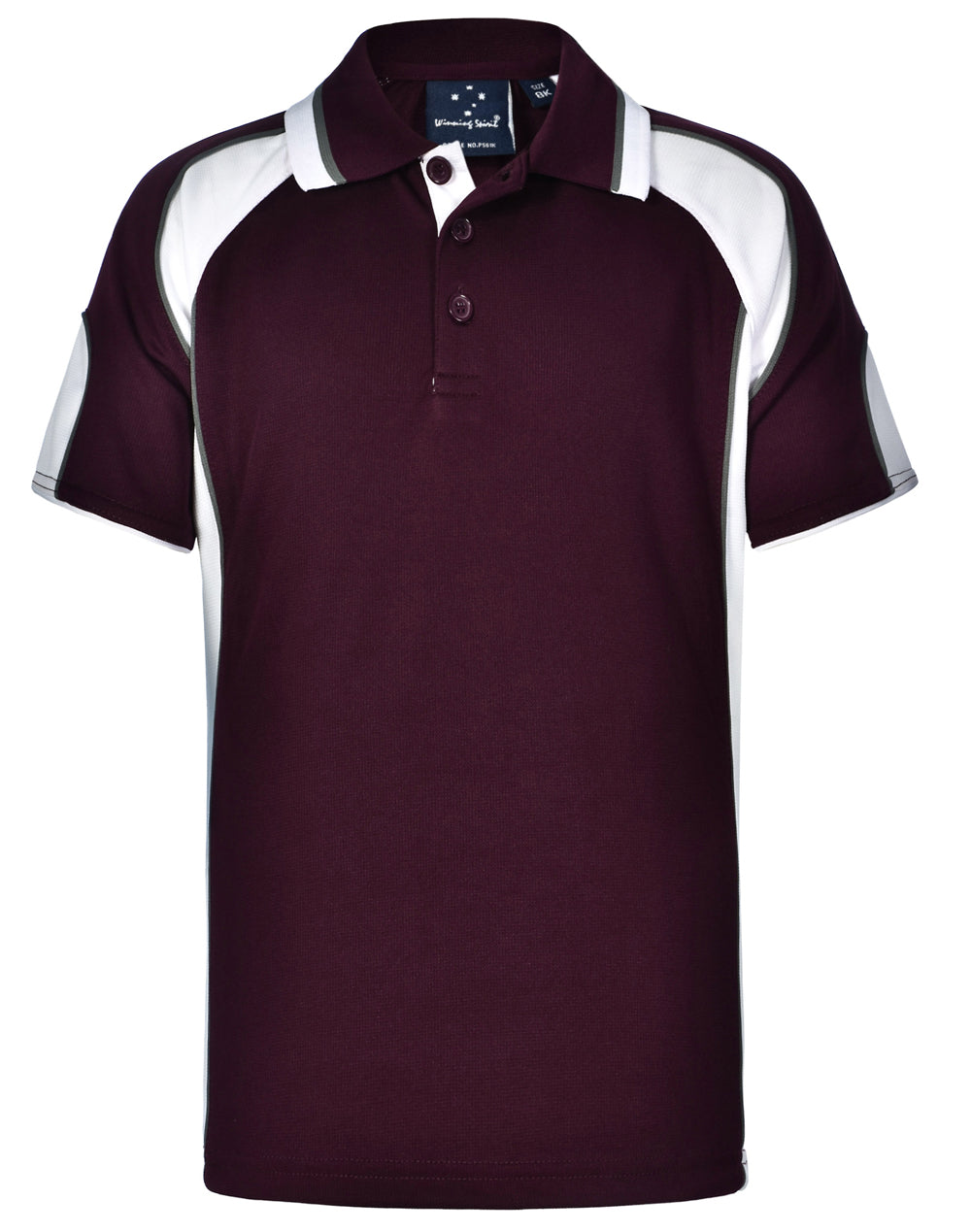 Winning Spirit Kids Cooldry Contrast Polo With Sleeve Panel - PS61K