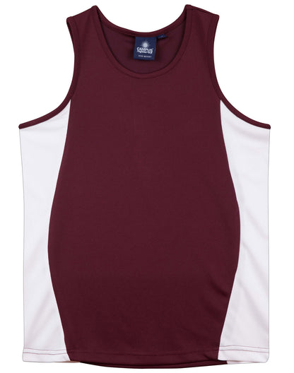 Winning Spirit Kids Truedry Contrast Mesh Singlet - TS19K