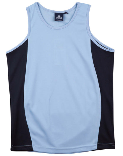 Winning Spirit Kids Truedry Contrast Mesh Singlet - TS19K