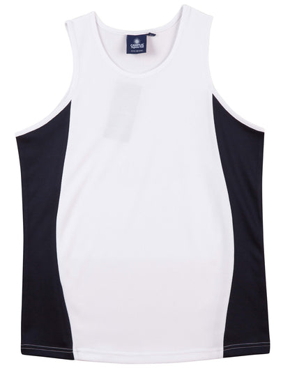 Winning Spirit Kids Truedry Contrast Mesh Singlet - TS19K