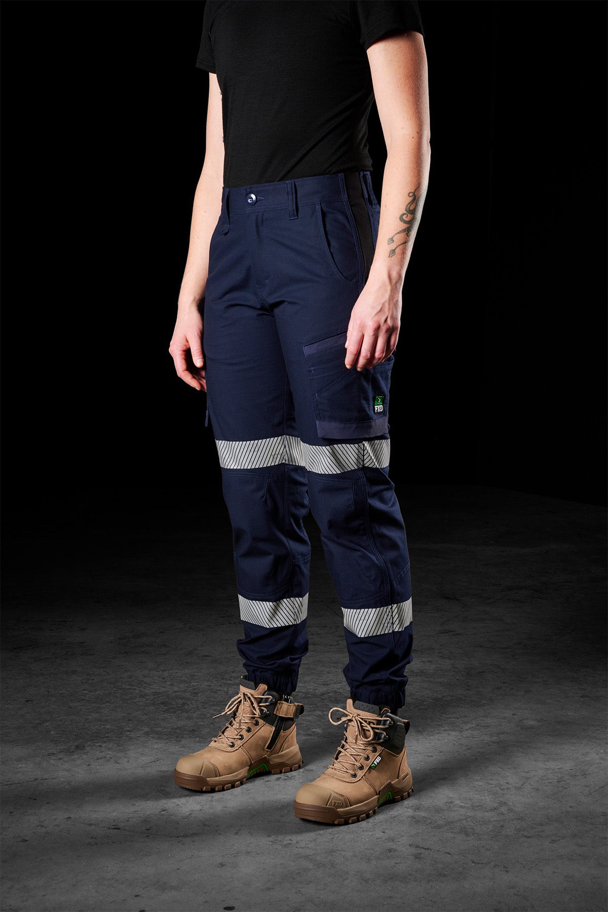 FXD WP-8WT Women's Taped Stretch Ripstop Cuffed Work Pant