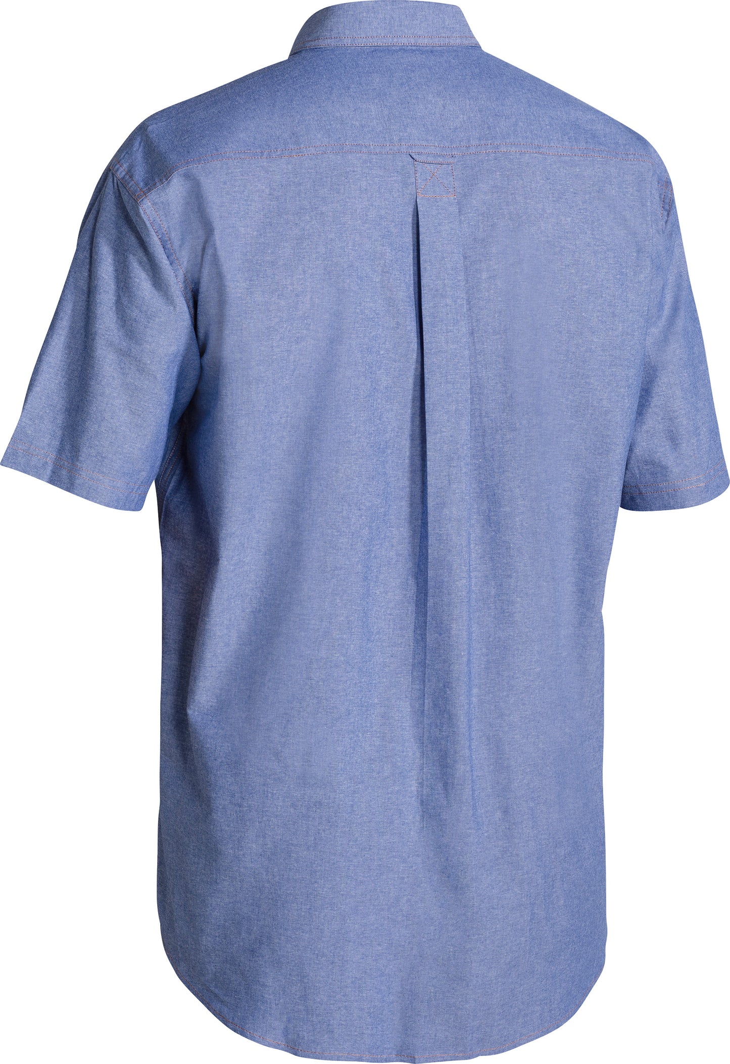 Bisley Mens Chambray Shirt Short Sleeve Traditional Fit - B71407