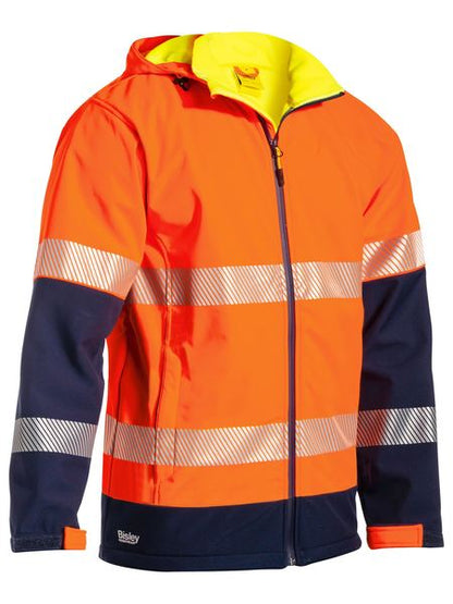 Bisley Mens Taped Hi Vis Ripstop Bonded Fleece Jacket - BJ6934T