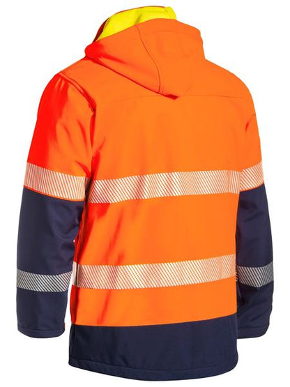 Bisley Mens Taped Hi Vis Ripstop Bonded Fleece Jacket - BJ6934T