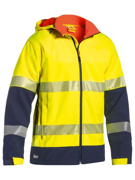 Bisley Mens Taped Hi Vis Ripstop Bonded Fleece Jacket - BJ6934T