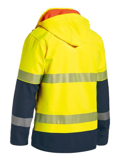 Bisley Mens Taped Hi Vis Ripstop Bonded Fleece Jacket - BJ6934T