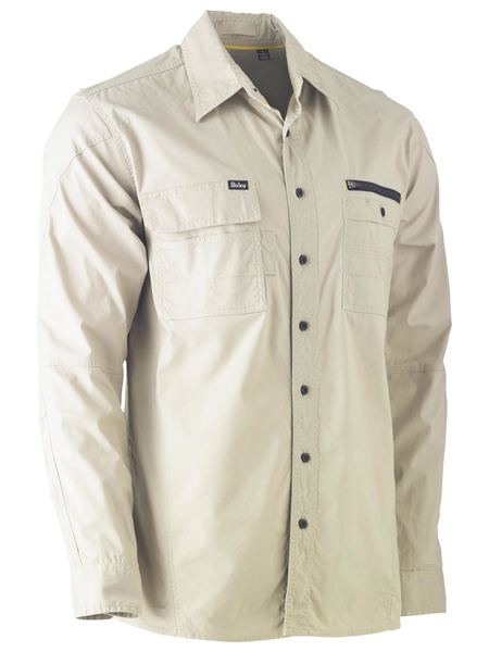 Bisley Mens Flx & Move Utility Work Shirt Long Sleeve - BS6144