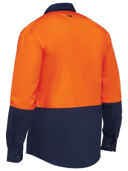 Bisley Mens Two Tone Hi Vis Shirt Long Sleeve - BS6442