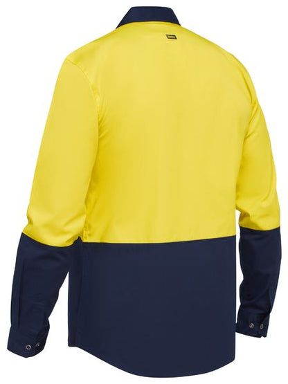 Bisley Mens Two Tone Hi Vis Shirt Long Sleeve - BS6442