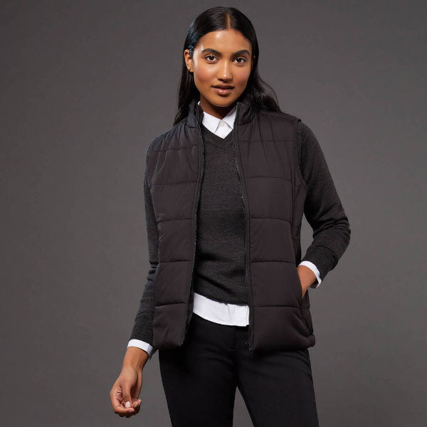 Gray puffer vest on sale womens