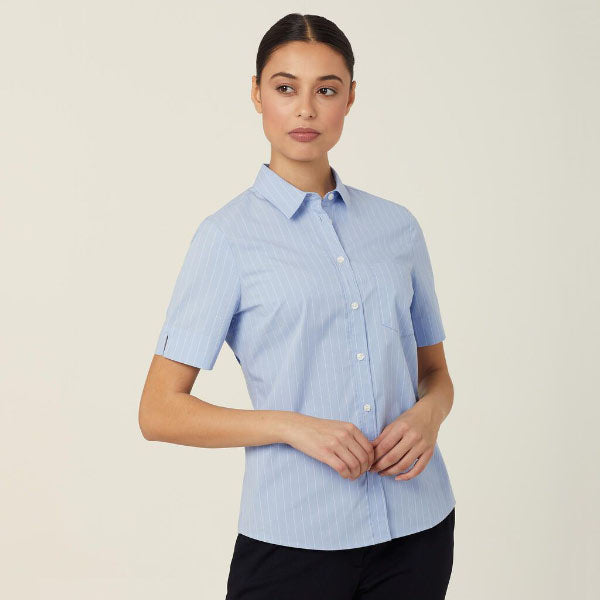 NNT Womens Avignon Pinstripe Short Sleeve Shirt - CATUK6 – Canberra ...