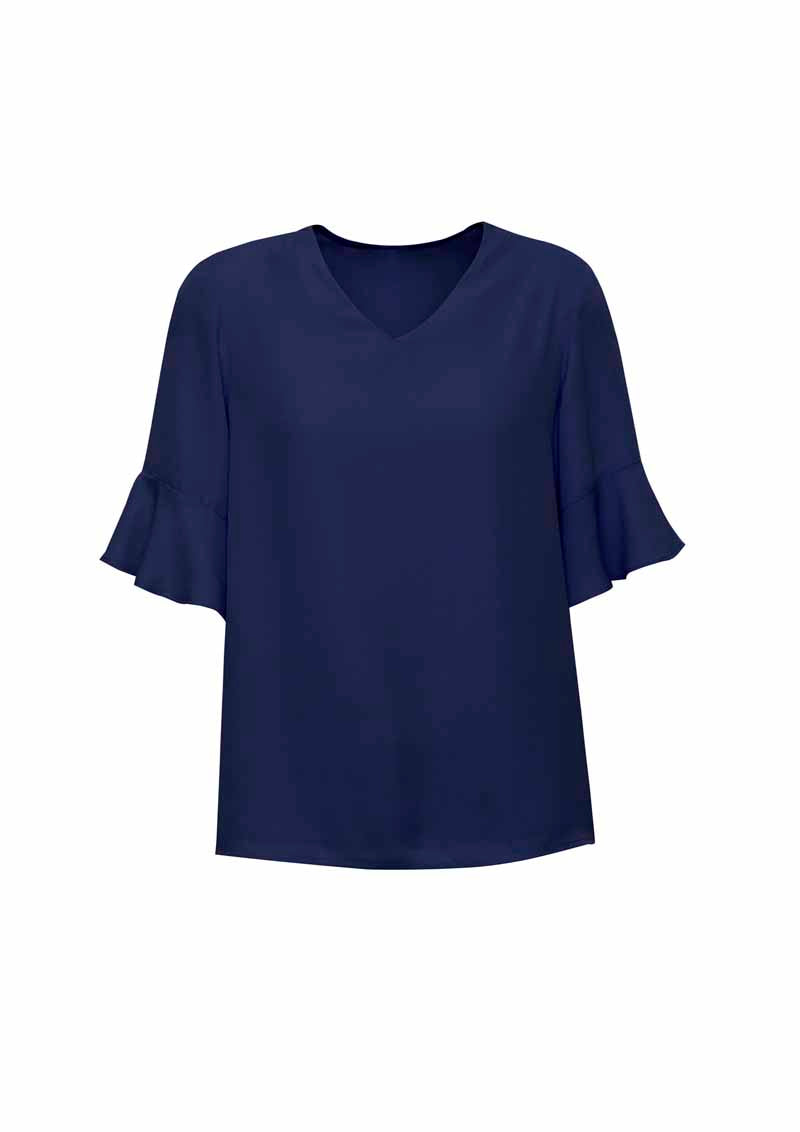 Aria Womens Fluted Sleeve Blouse - RB966LS