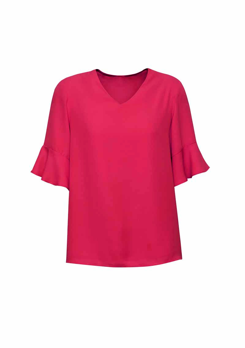 Aria Womens Fluted Sleeve Blouse - RB966LS