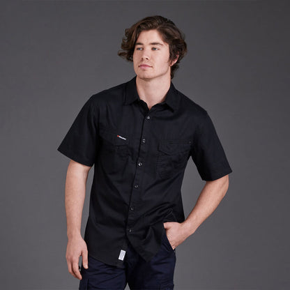 KingGee Mens Tradies Slim Shirt Short Sleeve - K14355