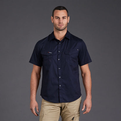 KingGee Mens Tradies Slim Shirt Short Sleeve - K14355